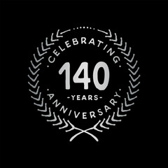 140 years design template. 85th vector and illustration. 

