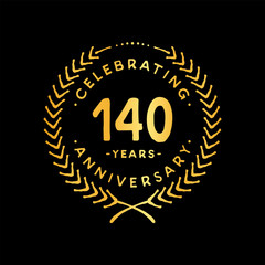 140 years design template. 85th vector and illustration. 
