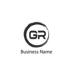 Initial Letter GR Logo Template Design