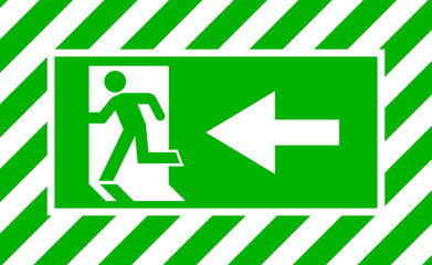 exit warning door sign