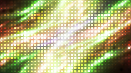 Image of defocused stadium lights. Abstract green background with neon effects and colorful lights. illustration digital.