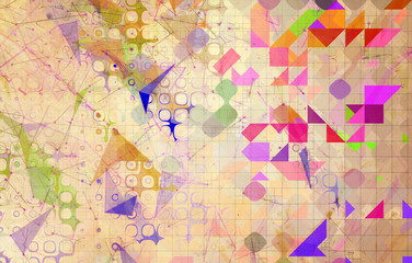 Abstract creative template. Geometric multicolored design. Trendy illustration.
