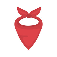 Cowboy Red scarf color vector icon. Flat design