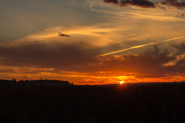 beautiful autumnal clear autumn evening