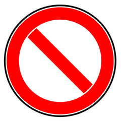 Ban. Stop. Icon. Symbol. Isolated on white. Vector illustration.