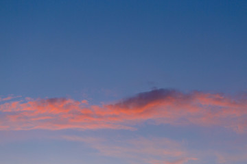 Fototapeta premium Beautiful atmospheric dramatic clouds in the evening at sunset.