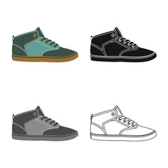 Vector illustration of man and foot logo. Set of man and wear stock vector illustration.