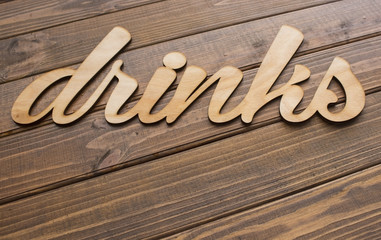the word in wood type