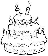 Birthday Cake Drawing