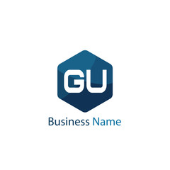 Initial Letter GU Logo Template Design