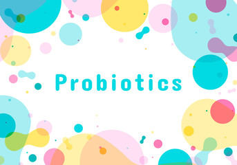 Probiotics bacteria logo.