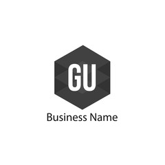 Initial Letter GU Logo Template Design
