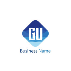 Initial Letter GU Logo Template Design