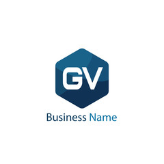 Initial Letter GV Logo Template Design
