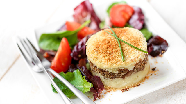 hachis parmentier (assiette blanche) 5