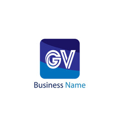 Initial Letter GV Logo Template Design