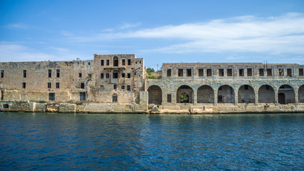 Fototapeta na wymiar The Lazzaretto on Manoel Island, Malta is a former quarantine facility and hospital. It is a complex of various buildings dating back to the 17th century.