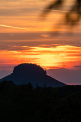 Der berühmte Lilienstein in der sächsischen Schweiz, Elbsandsteingebirge