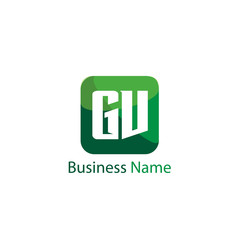 Initial Letter GV Logo Template Design