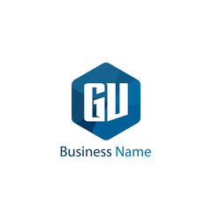 Initial Letter GV Logo Template Design