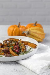 Traditional autumn pumpkin on halloween