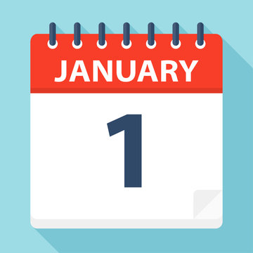 January 1 - Calendar Icon