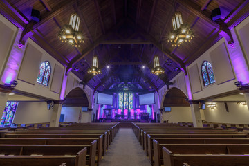 Interior of Menlo Park Presbyterian Church also called Menlo Church.