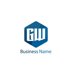 Initial Letter GW Logo Template Design