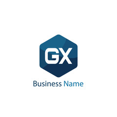 Initial Letter GX Logo Template Design