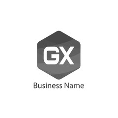 Initial Letter GX Logo Template Design