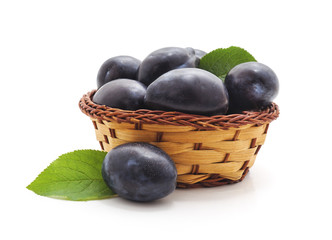 Ripe fresh plums.