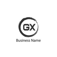 Initial Letter GX Logo Template Design