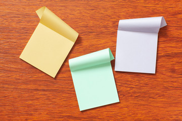 Notepad, paper, pen, pencil for study or work in the office.