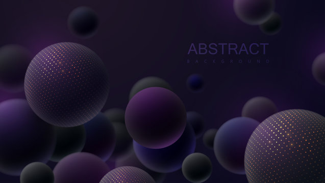 Abstract background with 3d spheres.