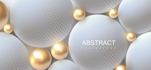 Abstract background with 3d spheres.