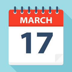 March 17 - Calendar Icon