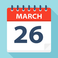 March 26 - Calendar Icon