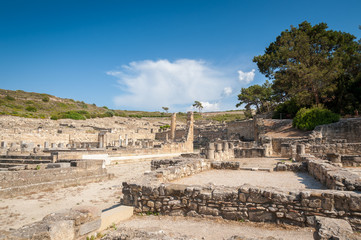 Fototapeta na wymiar Ancient Kamiros, Hellenistic City mentioned by Homer, Greek Island of Rhodes, Rodos.