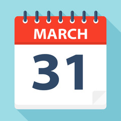 March 31 - Calendar Icon