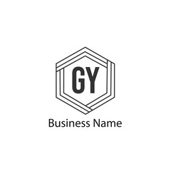 Initial Letter GY Logo Template Design