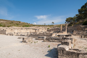 Fototapeta na wymiar Ancient Kamiros, Hellenistic City mentioned by Homer, Greek Island of Rhodes, Rodos.