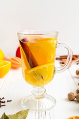 Mulled wine with orange