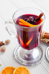 Mulled wine with orange