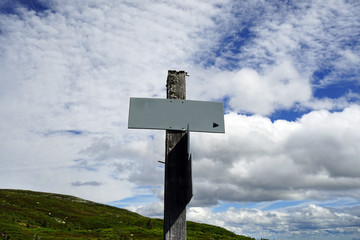 Tourists paths directinn sighns.