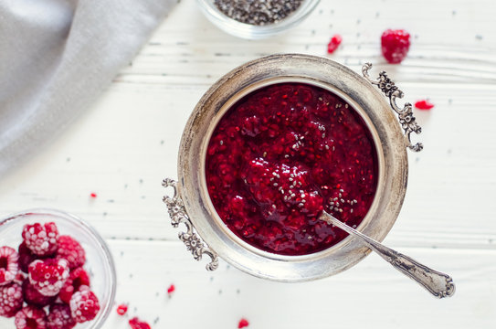 Homemade chia seeds jam