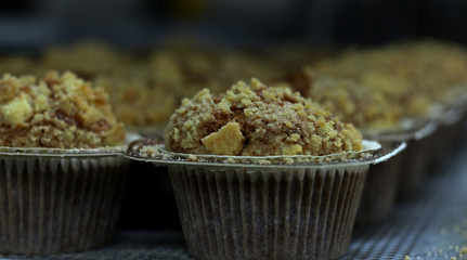 carrot cup cake on baking tray