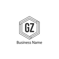 Initial Letter GZ Logo Template Design