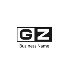Initial Letter GZ Logo Template Design