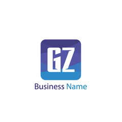 Initial Letter GZ Logo Template Design