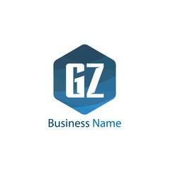 Initial Letter GZ Logo Template Design